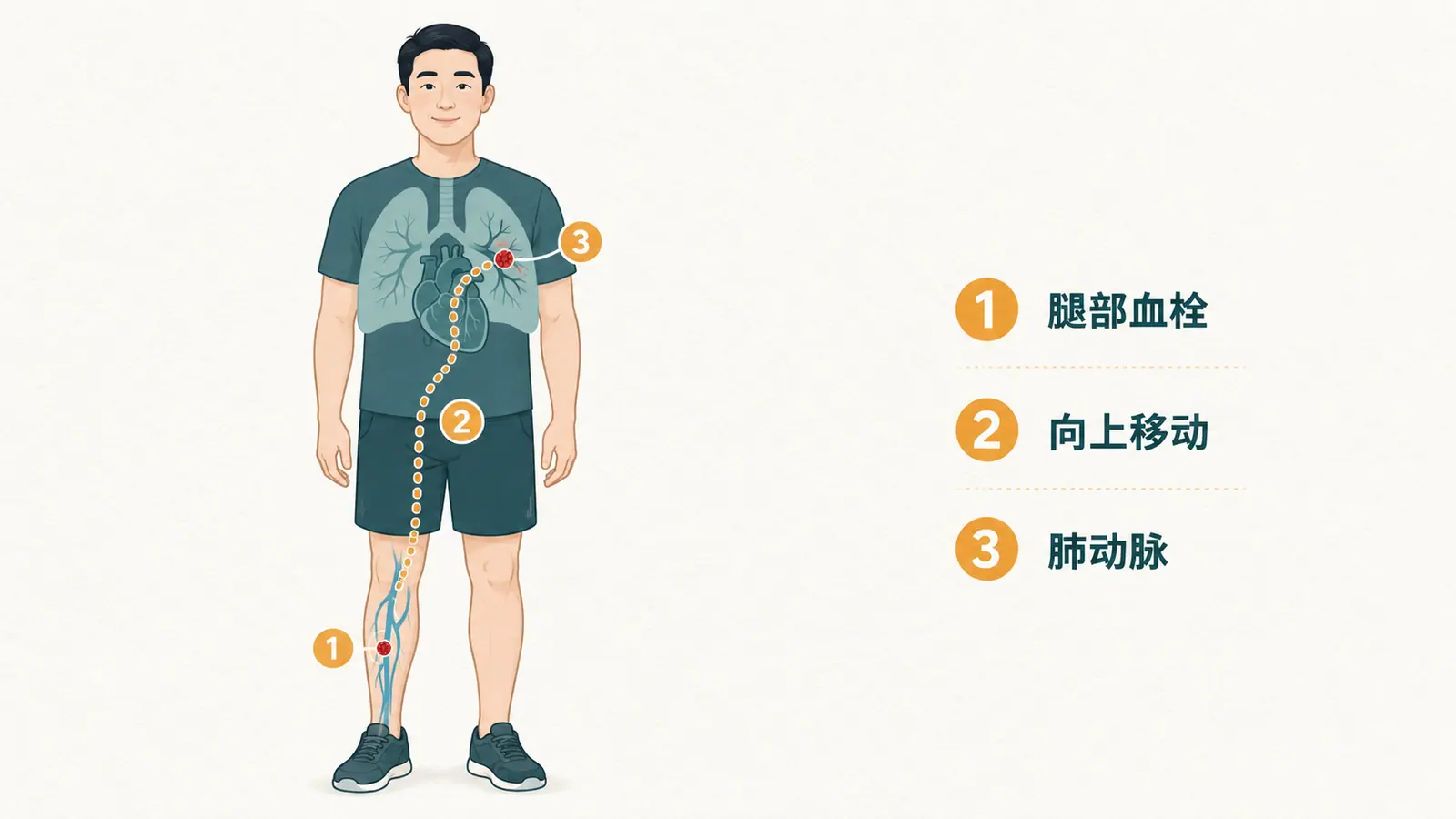 插图 1 · 腿部血栓如何变成肺里的栓子
