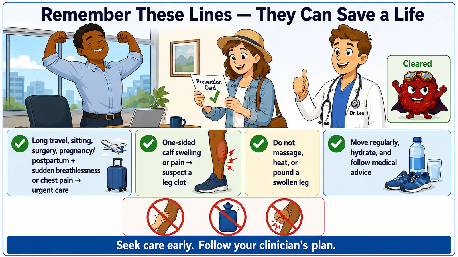 Pulmonary Embolism Intervention Nursing Comic - Recovery follow-up